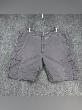 Carhartt Gray Relaxed Fit Rip Stop Force Broxton Cargo Shorts Men’s 46* Workwear